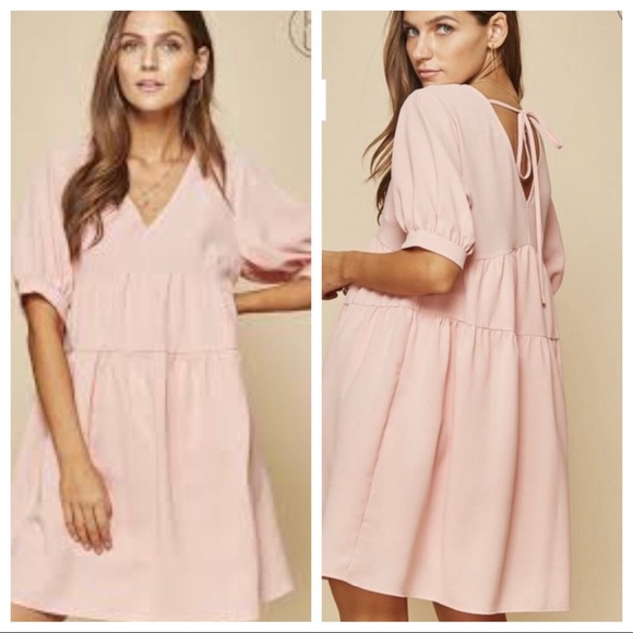 Andre by Unit V Neckline Babydoll Dress S - Picture 1 of 4